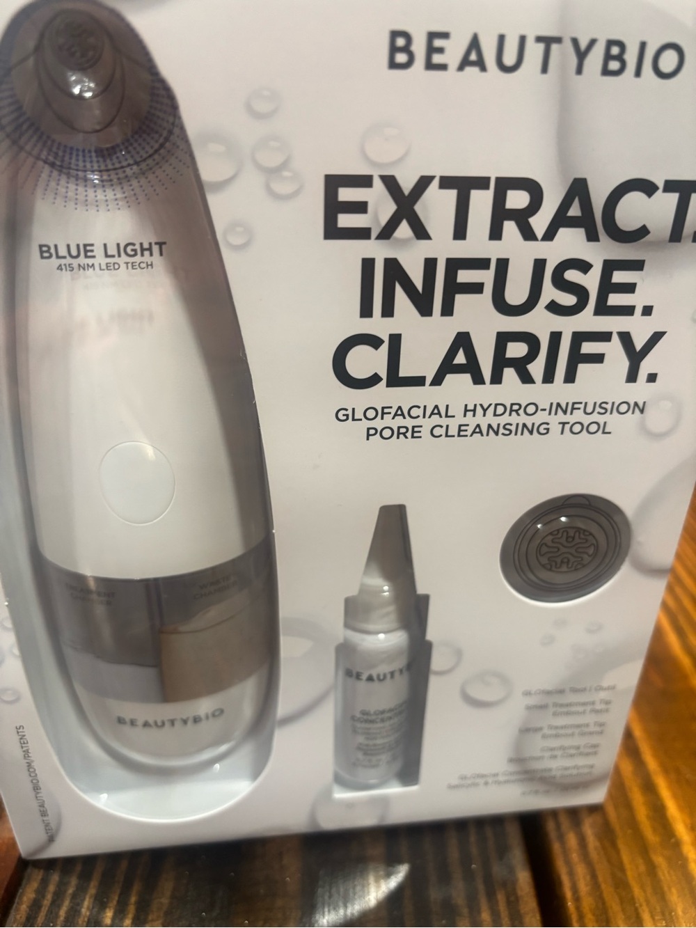 BeautyBio GloFacial Hydro-Infusion Pore Cleansing Tool - White/Cream